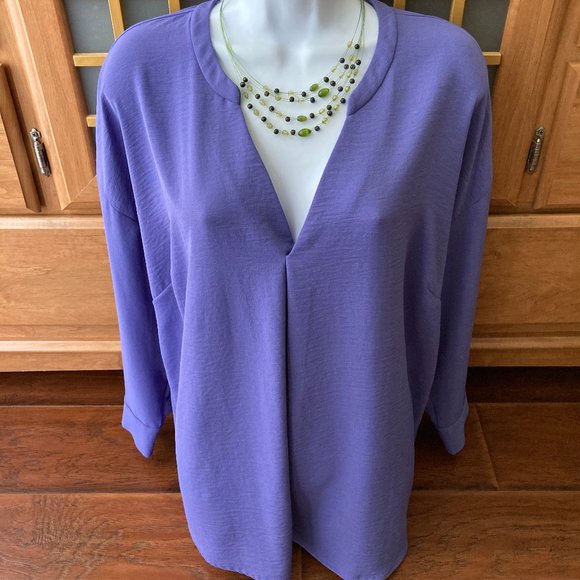 Alfani Tops - Alfani Lavender Long Sleeve Blouse  OX